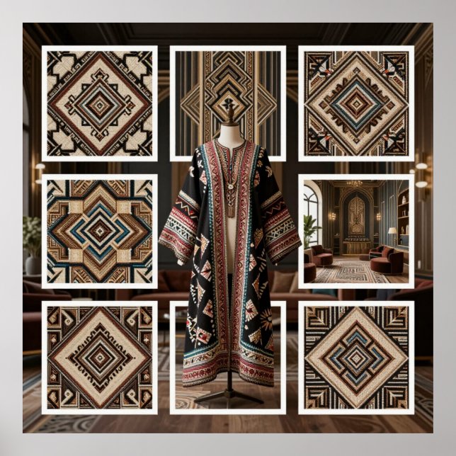 Póster Art Deco Opulence Geometric Patterns V HER_XHU_001 (Frente)