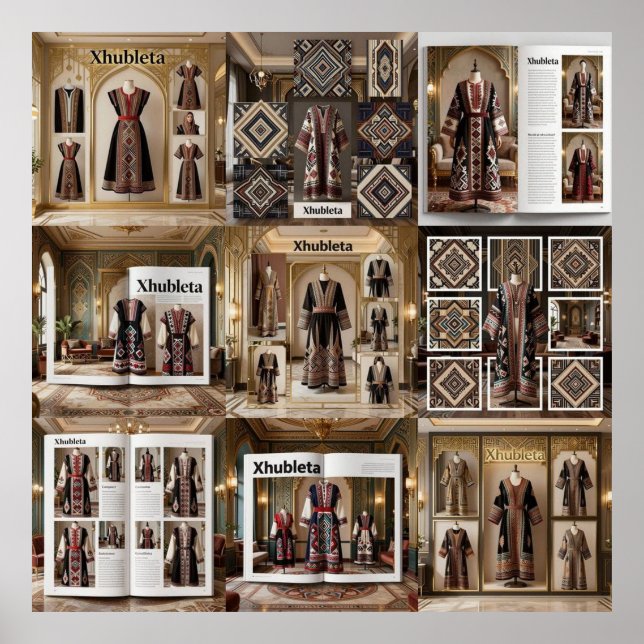 Póster Art Deco Opulence GeometricPatterns IX HER_XHU_001 (Frente)