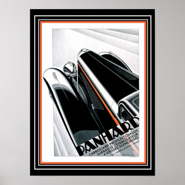 Póster Art Deco Panhard Ad- Alex Kow (1932) (Frente)