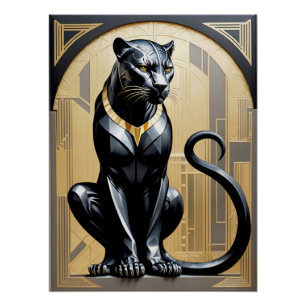 Poster Art Deco Panther.