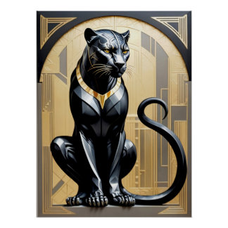 Poster Art Deco Panther.