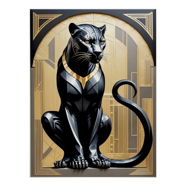 Poster Art Deco Panther. (Anverso)