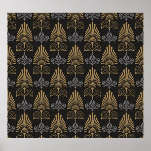 Póster Art Deco: Papel de escritorio de época sin foco