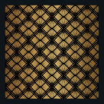 Póster Art Deco Pattern. Seamless black and gold backgrou<br><div class="desc">Art Deco Pattern. Seamless black and gold background. Metallic shells or scales lace ornament. Minimalistic geometric design. Vintage lines. 1920-30s motifs. Luxury vintage illustration
1920s,  1930s,  20s,  30s,  abstract,  art,  art deco,  artistic,  background,  black,  classic,  crisscross,  deco,  decoration,  decorative,  design,  diagonal,  elegant,  element,  fabricvintage,  retro,  illustration, </div>