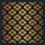 Póster Art Deco Pattern. Seamless black and gold backgrou<br><div class="desc">Art Deco Pattern. Seamless black and gold background. Metallic shells or scales lace ornament. Minimalistic geometric design. Vintage lines. 1920-30s motifs. Luxury vintage illustration
1920s,  1930s,  20s,  30s,  abstract,  art,  art deco,  artistic,  background,  black,  classic,  crisscross,  deco,  decoration,  decorative,  design,  diagonal,  elegant,  element,  fabricvintage,  retro,  illustration, </div>