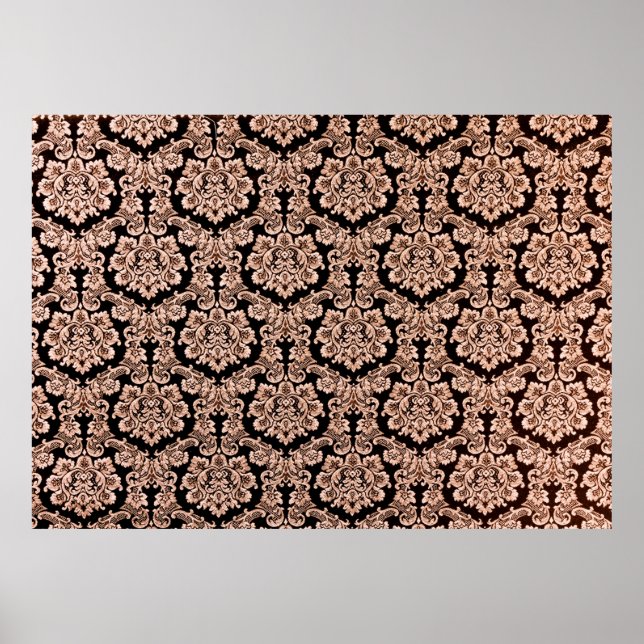 Póster Art Deco Pattern. Seamless golden background. Mini (Frente)