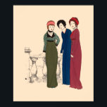 Póster Art Deco Paul Poiret viste de Paul Iribe<br><div class="desc">Se trata de una impresión digitalmente realzada de un ilustracion de moda Art Deco vintage de 1908 de tres vestidos de Paul Poiret por Paul Iribe. Puede personalizar del color de fondo.</div>