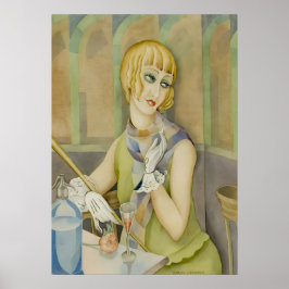 Póster Art Deco - Retrato de Lili Elbe de Gerda Wegener