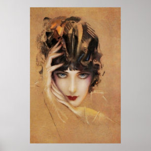 Póster Art Deco - Rolf Armstrong - Chica glamuroso