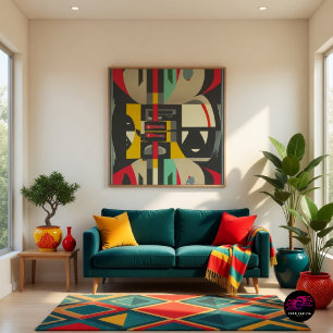 Póster Art Deco se encuentra con el Modernismo de mediado