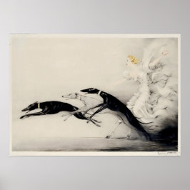 Póster Art Deco SPEED II del pintor francés Louis Icart