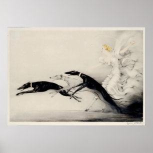 Póster Art Deco SPEED II del pintor francés Louis Icart