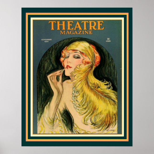 Póster Art Deco Teatro Revista Poster 16 x 20 (Frente)