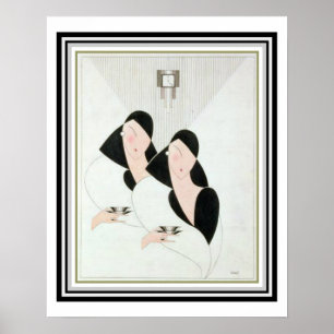 Póster Art Deco "Tiempo de té" 16 x 20 Poster