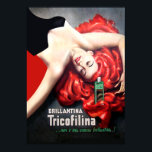 Póster Art Deco Vintage - Redhead Brillantina Tricofilina<br><div class="desc">Art Deco Vintage - Redhead Exótica Brillantina Tricofilina. Anuncio de cuidado de pelo vintage.</div>