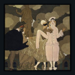 Póster Art Deco vintage, sorpresa de George Barbier<br><div class="desc">Título de diseño Art Déco de ilustracion Vintage Sorpresa por George Barbier. Fiesta de máscaras con personajes de cuento de hadas vestidos con elegantes trajes y con máscaras. Harlequinade es un género teatral de historietas británicas, pantomima con los personajes Harlequin, que ama a Columbine, Pantaloon, el codicioso padre de Columbine,...</div>