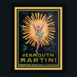 Póster Art Deco Vintage Vermouth Martini<br><div class="desc">Anuncio de Vermouth Martini de los años 1920 - 11x14 mostrado aquí. Disponible en otros tamaños.</div>