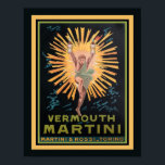 Póster Art Deco Vintage Vermouth Martini<br><div class="desc">Anuncio de Vermouth Martini de los años 1920 - 11x14 mostrado aquí. Disponible en otros tamaños.</div>