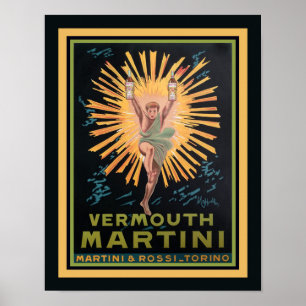 Póster Art Deco Vintage Vermouth Martini