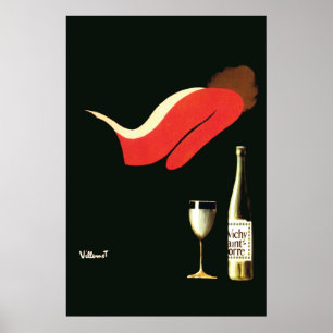 Póster Art Deco Vintage Villemot Vichy St Yorre
