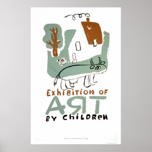 Póster Art Exhibition Children 1936 WPA