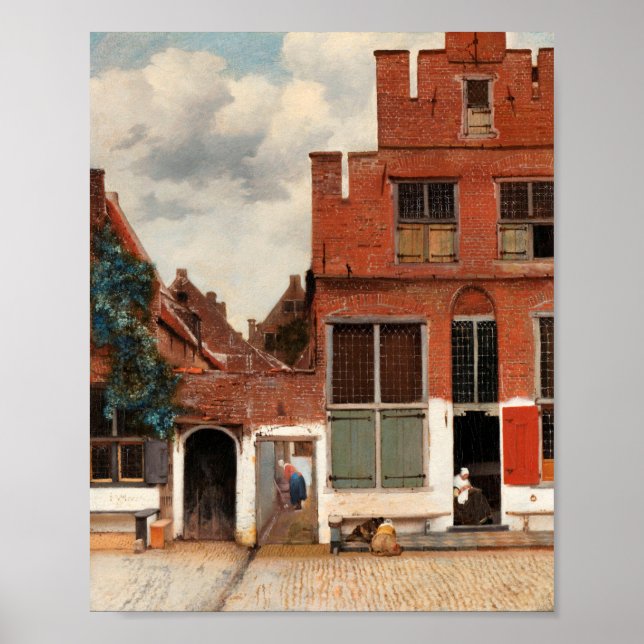 Póster Art Lover Regalo The Little Street Vermeer (Frente)
