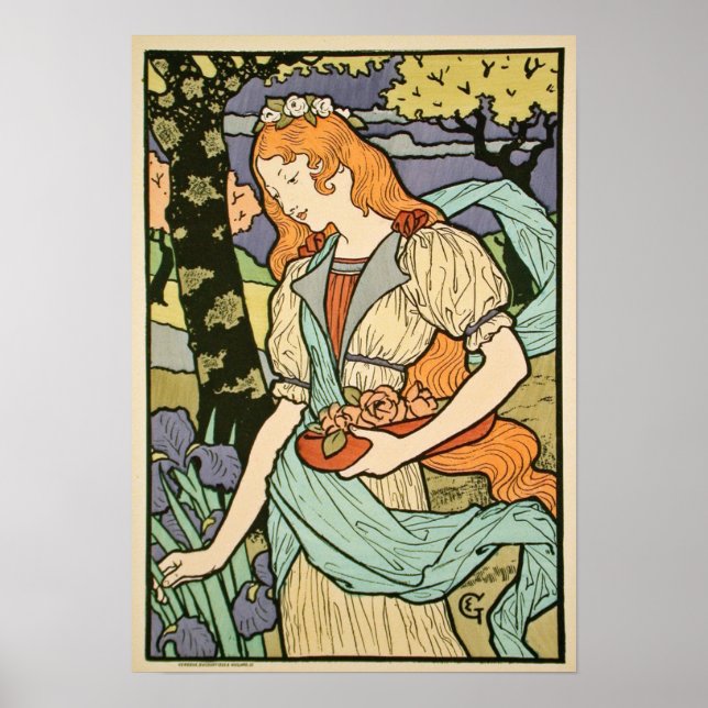 Póster Art Nouveau 1893 de Eugène Grasset (Frente)