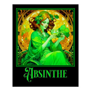 Póster Art Nouveau Absinthe