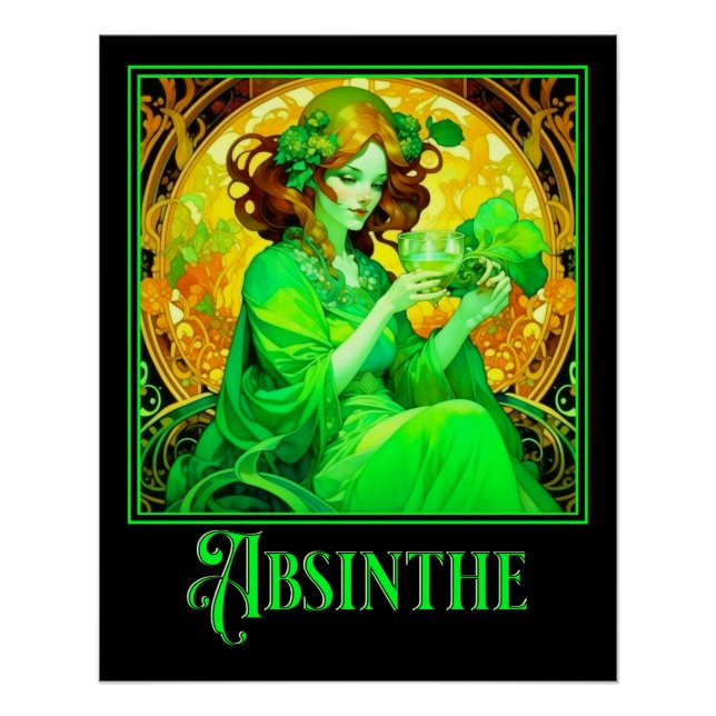 Póster Art Nouveau Absinthe (Anverso)
