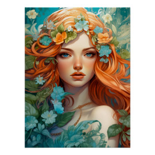 Póster Art Nouveau Aos sí Fairy