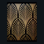 Póster Art Nouveau, art deco, patrón de ventilador, bronc<br><div class="desc">Art Nouveau,  art deco,  ventilador patrón,  bronce,  dorado,  negro,  moda,  elegante,  vintage,  belle époque, </div>