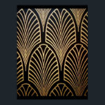 Póster Art Nouveau, art deco, patrón de ventilador, bronc<br><div class="desc">Art Nouveau,  art deco,  ventilador patrón,  bronce,  dorado,  negro,  moda,  elegante,  vintage,  belle époque, </div>