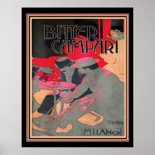 Póster Art Nouveau "Bitter Campari por Adolfo Hohenstein,