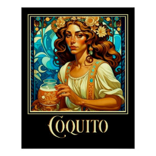 Póster Art Nouveau Coquito