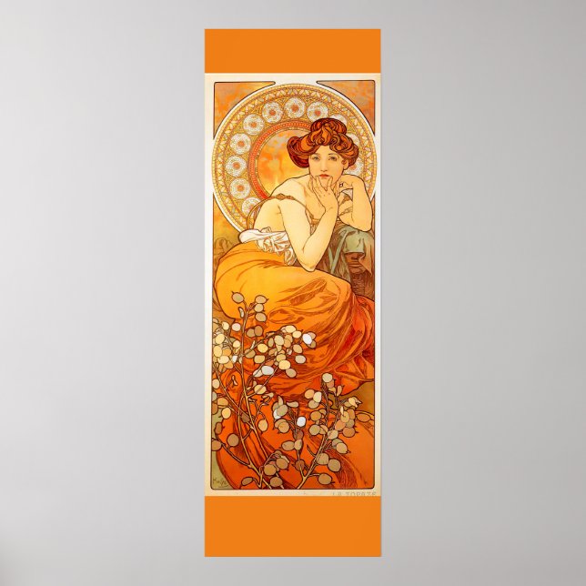 Póster Art Nouveau de Alfons Mucha. (Frente)
