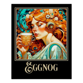 Póster Art Nouveau Eggnog