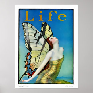 Póster Art nouveau girl