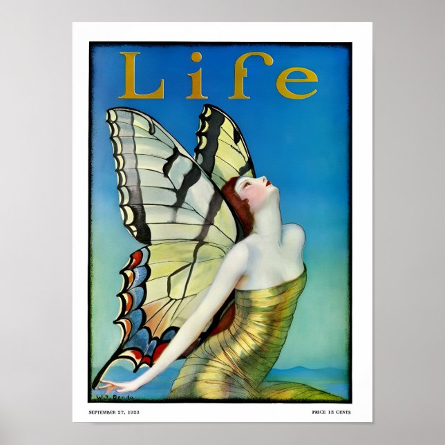 Póster Art nouveau girl  (Frente)