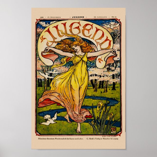Póster Art Nouveau - Jugend (Frente)