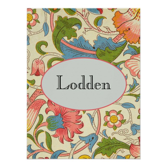 Póster Art nouveau lodden pattern - William Morris (Anverso)