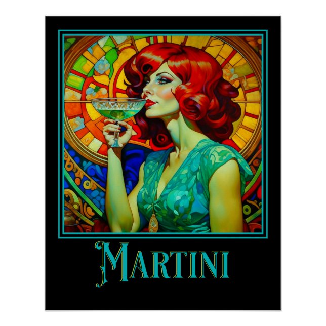Póster Art Nouveau Martini (Anverso)