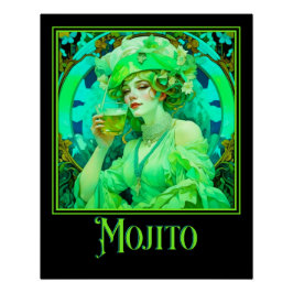 Póster Art Nouveau Mojito