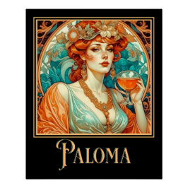 Póster Art Nouveau Paloma