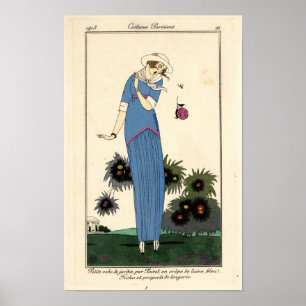 Póster Art Nouveau Pequeño vestido de Jardín