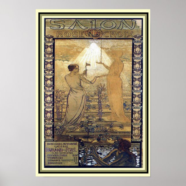 Póster Art Nouveau "Salon de la Rosa Croix" Imprimir 13 x (Frente)