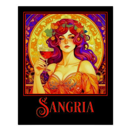 Póster Art Nouveau Sangria