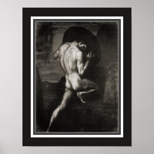 Póster Art Nouveau "Sisphyus" de Franz Von Stuck (Frente)