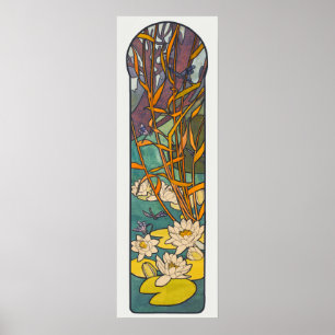 Póster Art Nouveau Stained Glass Alphonse Mucha
