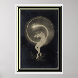 Póster Art Nouveau "Temple Dance of the Soul" 13 x 19