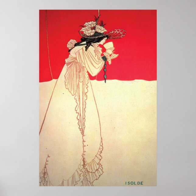 Póster Art Nouveau vintage ~ Aislamiento de Beardsley (Frente)